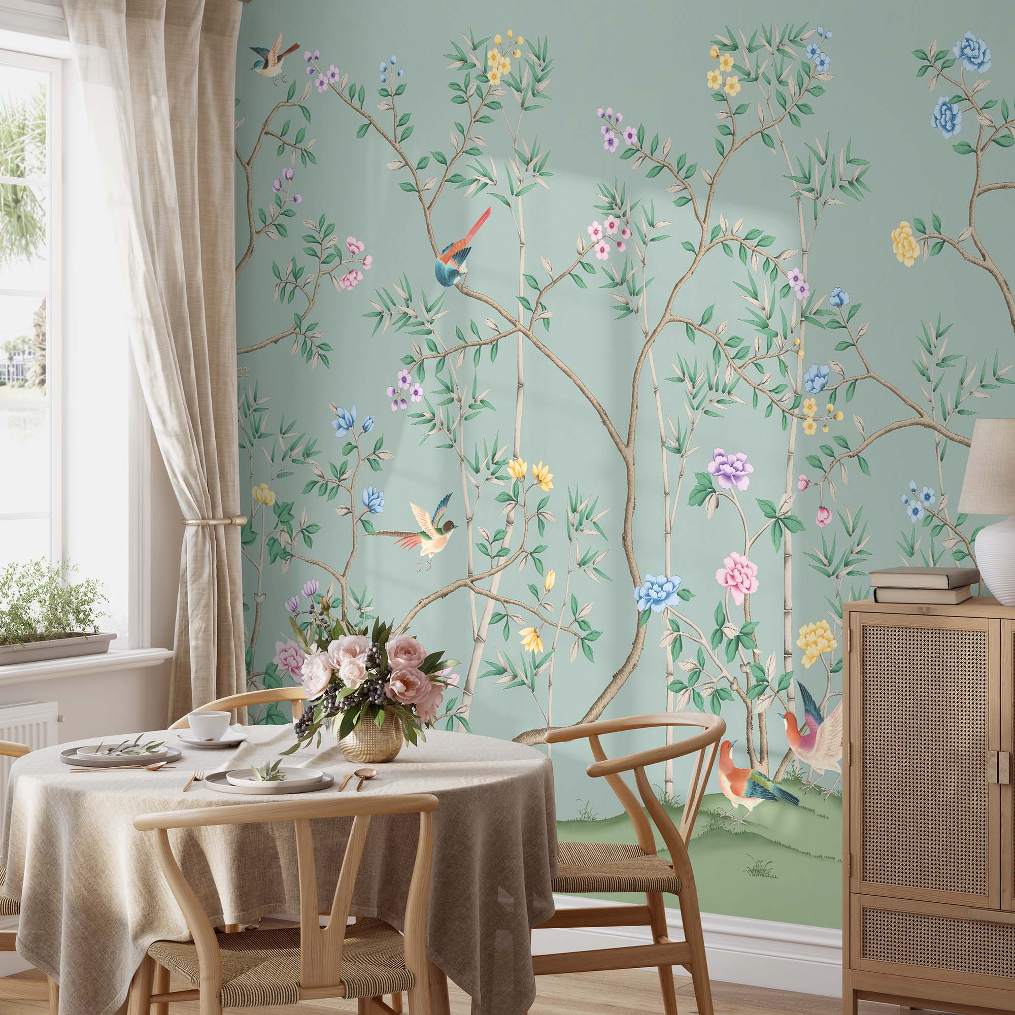 Duck egg blue wallpaper discount