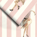Marilyn Baby Pink Stripe Wallpaper
