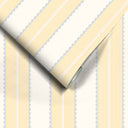Pin Up Stripe Soft Yellow Wallpaper