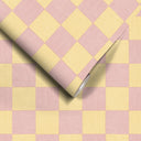 Battenberg Sugar Pink Yellow Wallpaper