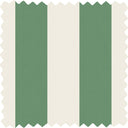 Awning Stripe Green/Magnolia Linen Fabric