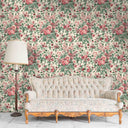 Faded Glamour Oatmeal Floral Wallpaper By Pearl Lowe