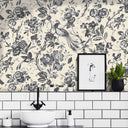 Plumage Charcoal/Cream WallpaperWallpaper By Woodchip & Magnolia