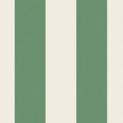 Awning Stripe Green/Magnolia Wallpaper