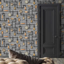 Steampunk Grey Wallpaper by Woodchip & Magnolia