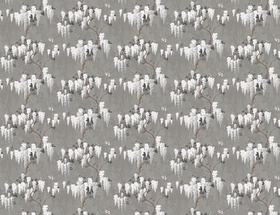 Wisteria in Latte/Slate Grey Wallpaper