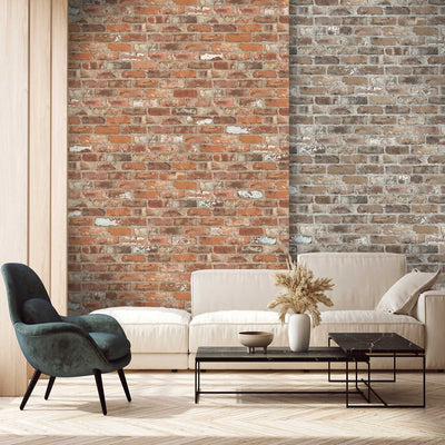 Castlefield Brick Charcoal Wallpaper