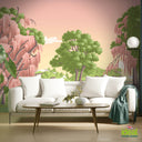Pavilion Gardens Coral Pink Mural