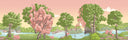 Pavilion Gardens Coral Pink Mural