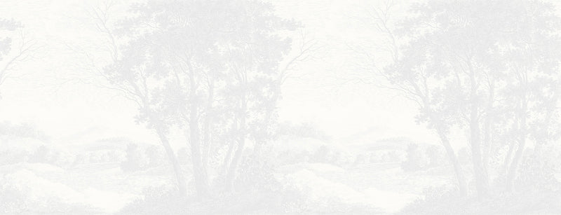 Peaceful Countryside Grey Mural
