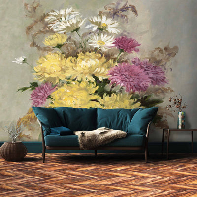 September Chrysanthemum Ready Made Mural