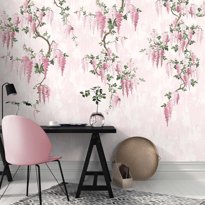 Wisteria Pink Ready Made Mural