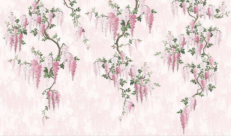 Wisteria Botanical Pretty Pink Border