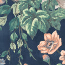 Maurice Navy/Coral Velvet Fabric