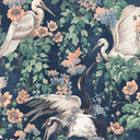 Maurice Navy/Coral Wallpaper