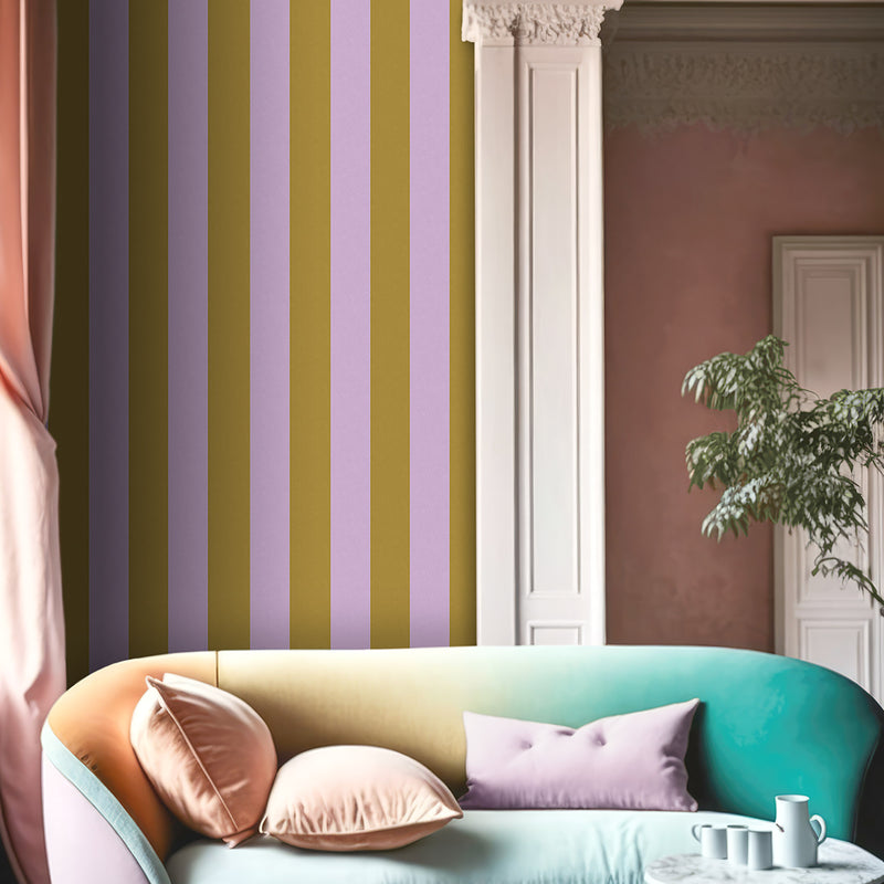 Awning Stripe Pistachio Wallpaper