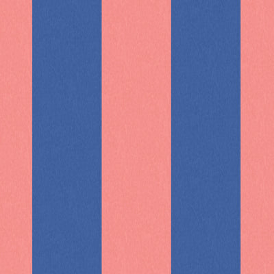 Awning Stripe Electric Blue Wallpaper
