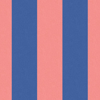 Awning Stripe Electric Blue Wallpaper