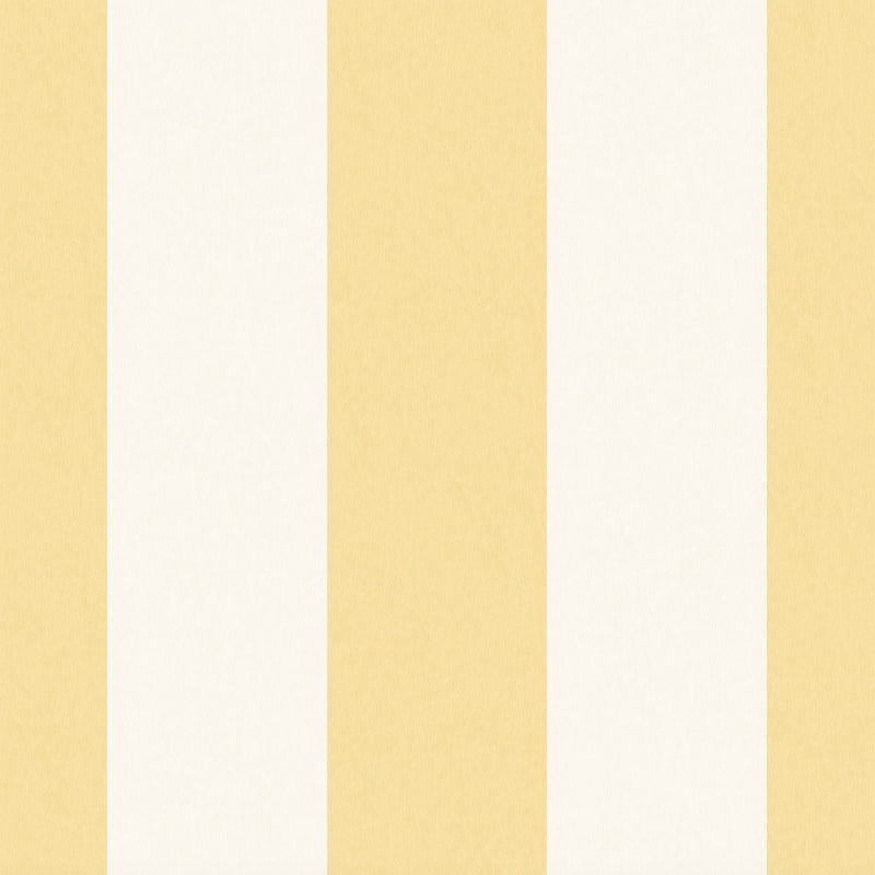 Awning Stripe Mellow Yellow Wallpaper