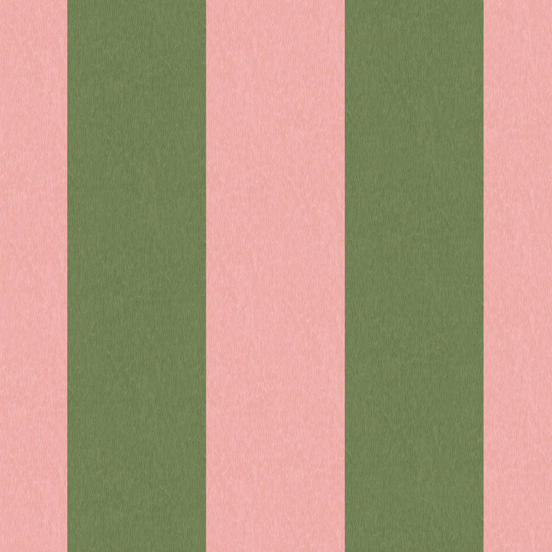 Awning Stripe Pickle Pink Wallpaper