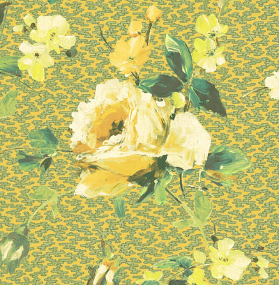 Lancashire Rose Lime Wallpaper