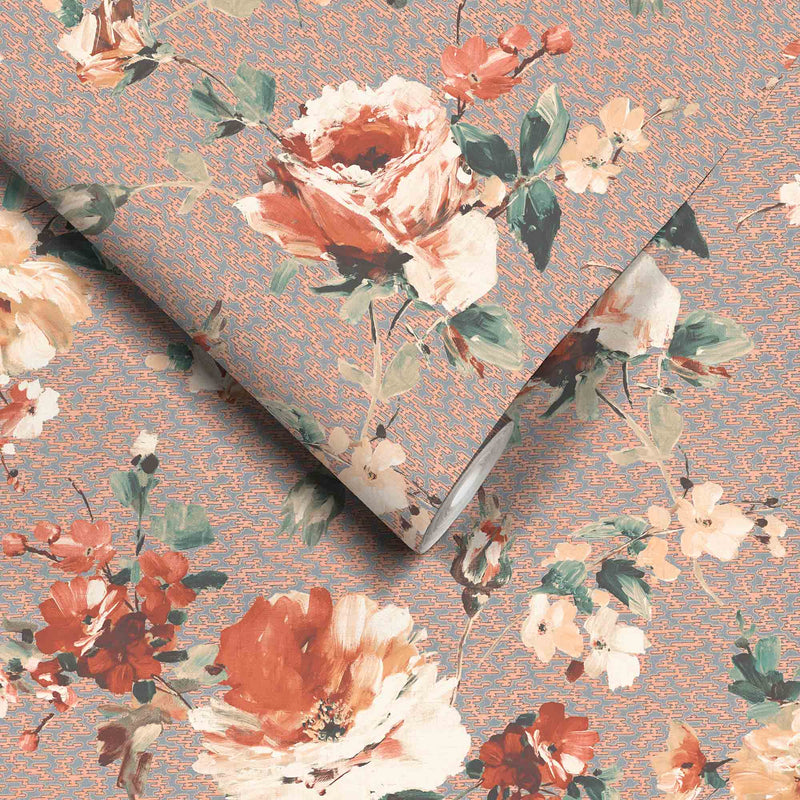 Lancashire Rose Copper Wallpaper