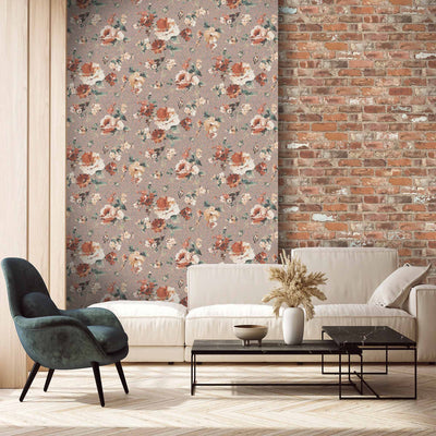 Lancashire Rose Copper Wallpaper