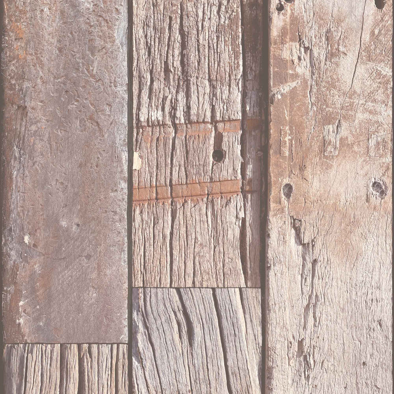 Driftwood Plank Rust Wallpaper