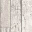 Driftwood Plank Cottage White Wallpaper