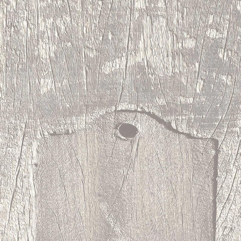 Driftwood Plank Cottage White Wallpaper