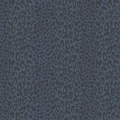 Tabby Kat Navy Stripe Wallpaper