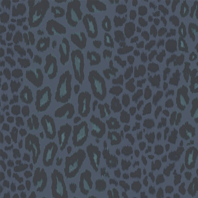 Tabby Kat Navy Stripe Wallpaper