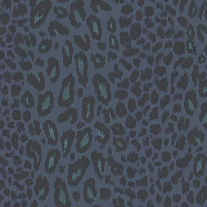 Tabby Kat Navy Stripe Wallpaper