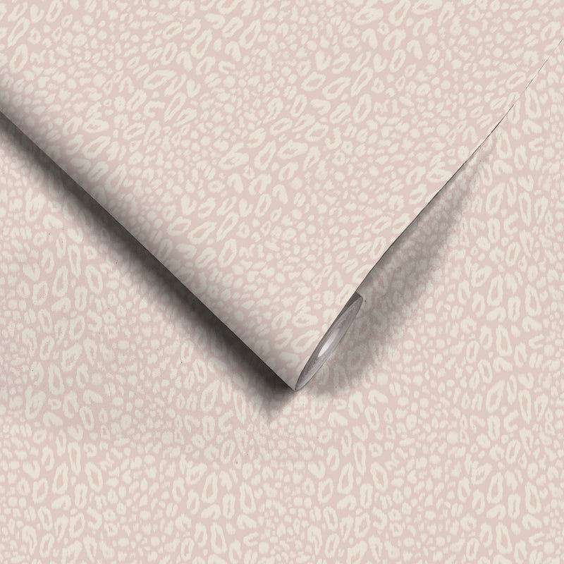 Tabby Kat Powder Pink Stripe Wallpaper