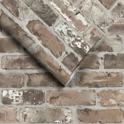 Castlefield Brick Charcoal Wallpaper