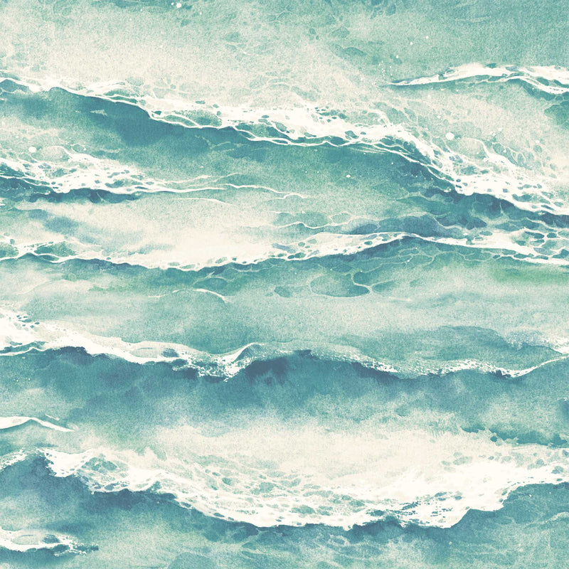 Ebb & Flow Sea Wave Seafoam Green Wallpaper