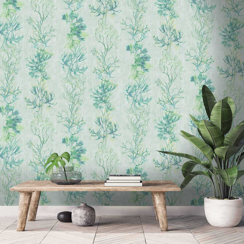 Seagrass Seaweed Stripe Aquamarine