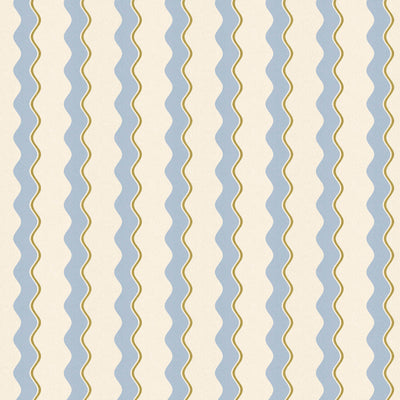 Cari Wave Sky Blue/Pebble Wallpaper