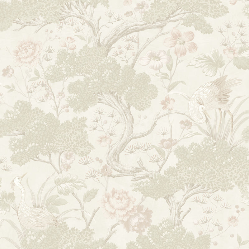Crane Bird Pastel Wallpaper