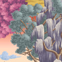 Enchanted Gardens Mulberry Velvet Fabric