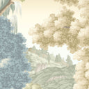 Enchanted Gardens Mint Linen Fabric