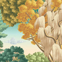 Enchanted Gardens Evergreen Linen Fabric