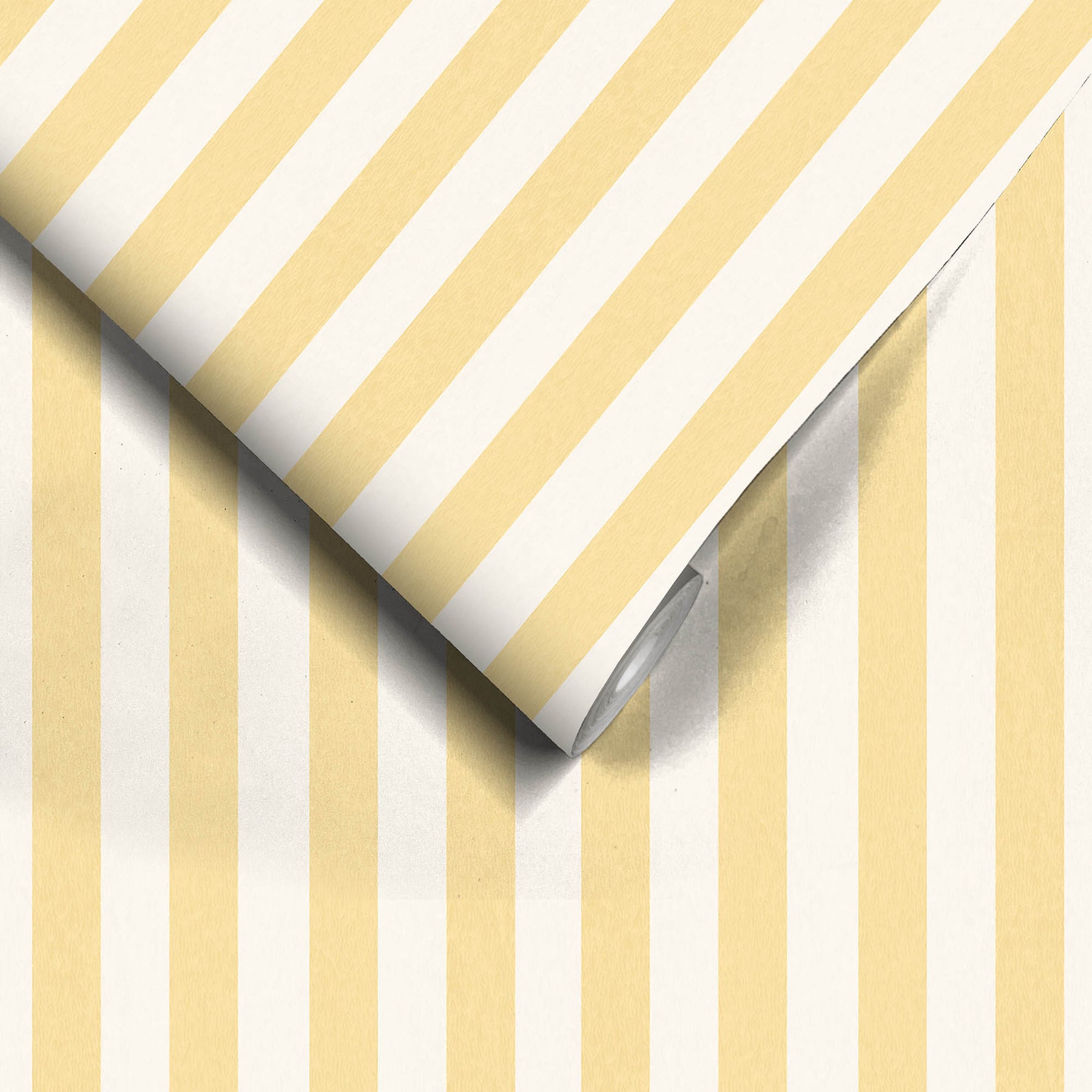 Jockey Stripe Mellow Yellow Wallpaper – Bold Striped Design, Paste-the ...