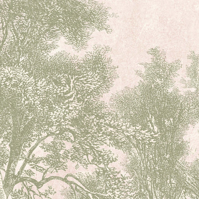 Kielder Olive Pink Cloud Mural