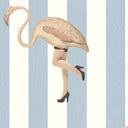 Marilyn Vintage Blue Stripe Wallpaper