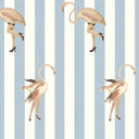 Marilyn Vintage Blue Stripe Wallpaper