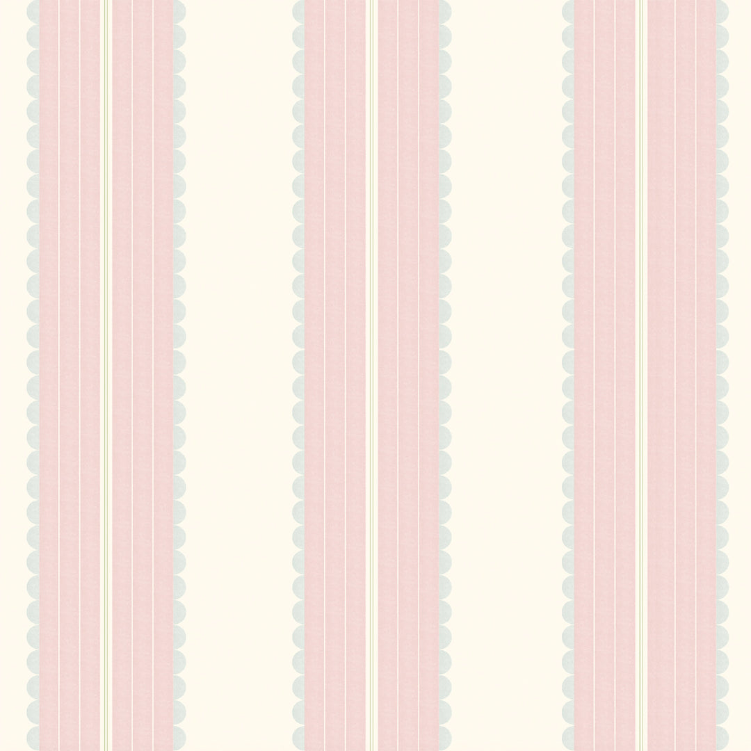 Pin Up Stripe Pastel Pink Wallpaper