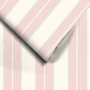 Pin Up Stripe Pastel Pink Wallpaper