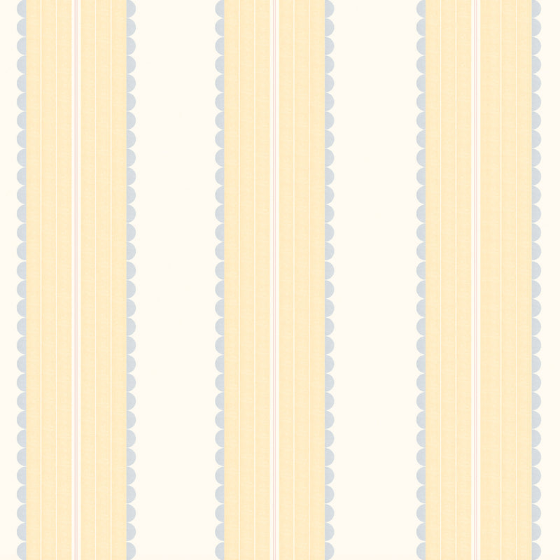 Pin Up Stripe Soft Yellow Wallpaper