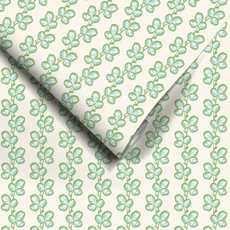 Paddy Olive Aqua Wallpaper